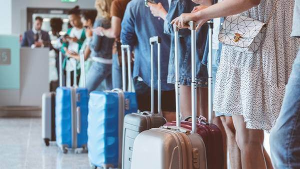 People with suitcases