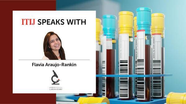 Graphic of Flavia Araujo-Rankin from London Medical Laboratory 