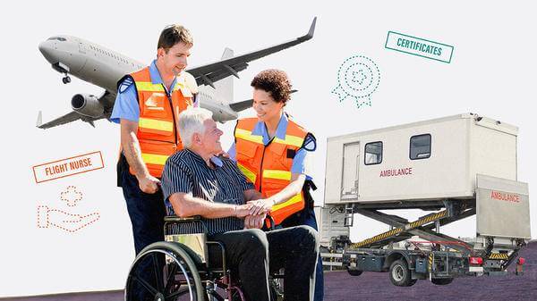 Collage of medical assistance airport