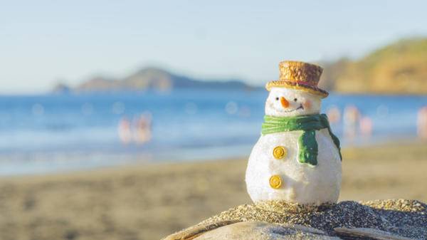 snowman on beach GettyImages-802169562