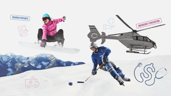 Collage of winter sports