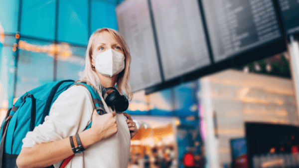 woman with face mask