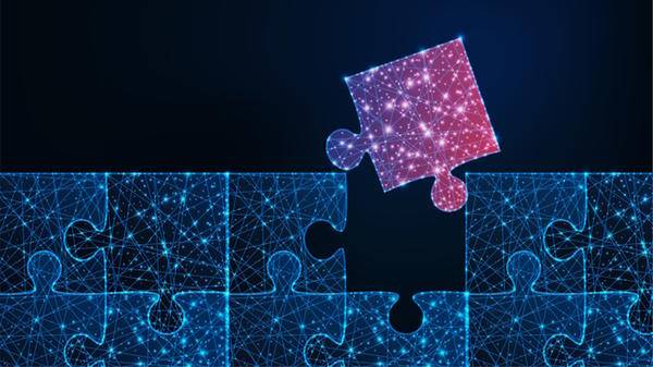 Puzzle piece merger purple