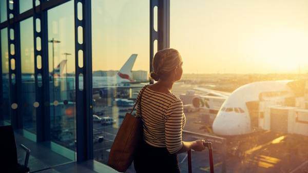 Lady at airport