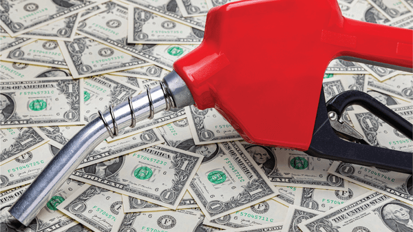 Fuel pump placed ontop of money