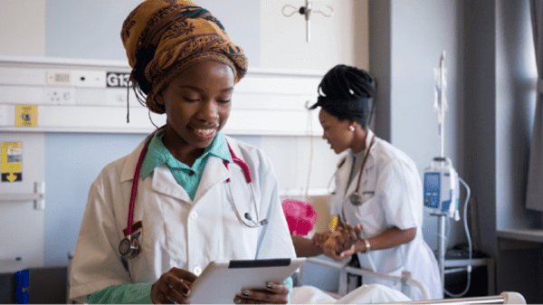 Doctors treating a patient