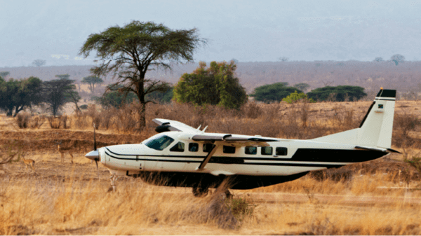 A plane in Sub-Saharan Africa
