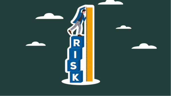 Illustration of man climbing ladder