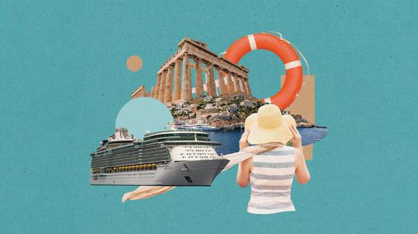 Collage of cruising the Mediterranean 