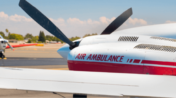 Front of an air ambulance