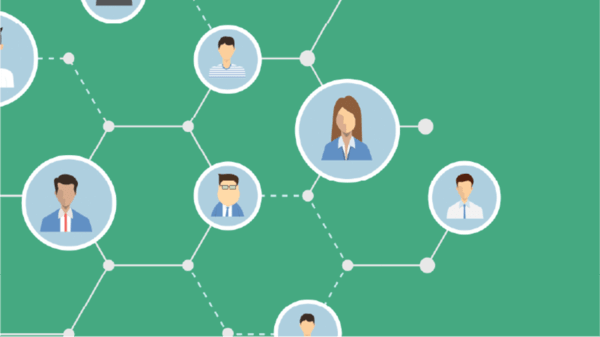Illustration of business connections