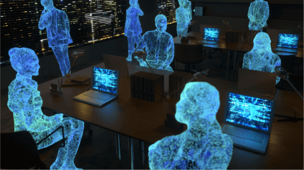 Lots of ai people working in an office
