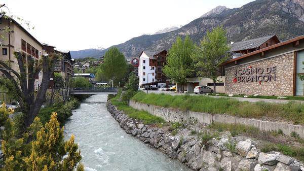 The Guisane river, town of Briançon, department of Hautes-Alpes, France