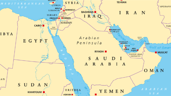 Map of Saudi Arabia