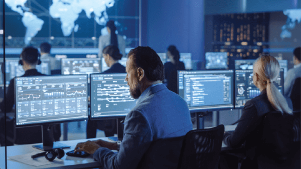 People typing on computers