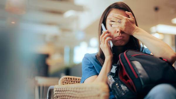 frustrated travellers