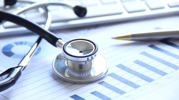Stethoscope with financial statement