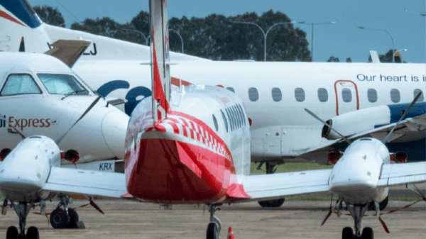 Air ambulances in airport
