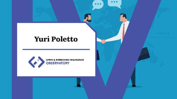 Illustration of two business men shaking hands and talking with speech bubbles