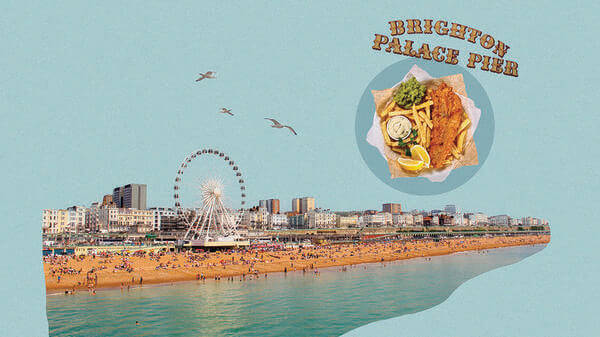 Collage about Brighton UK 