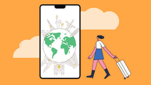 Illustration of going on holiday