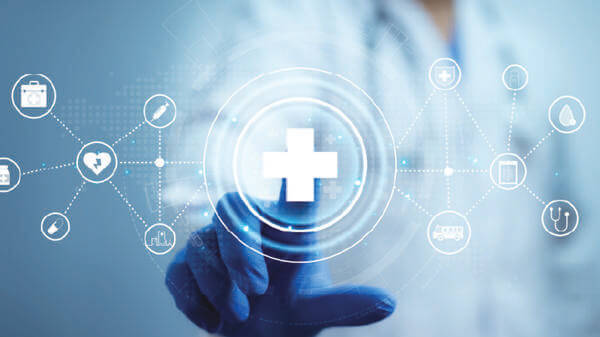 Doctor using technology