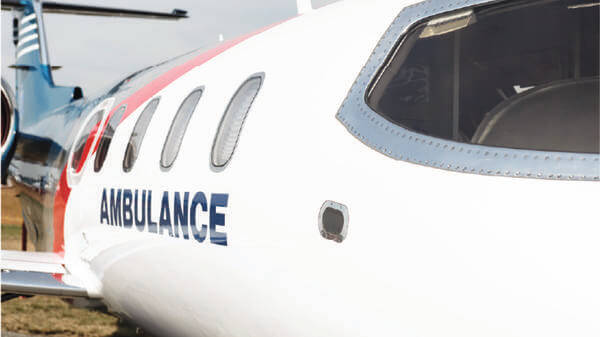 The side of an air ambulance