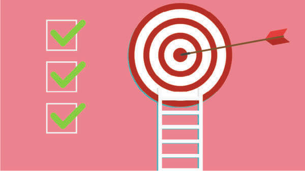 Illustration of an arrow on a target