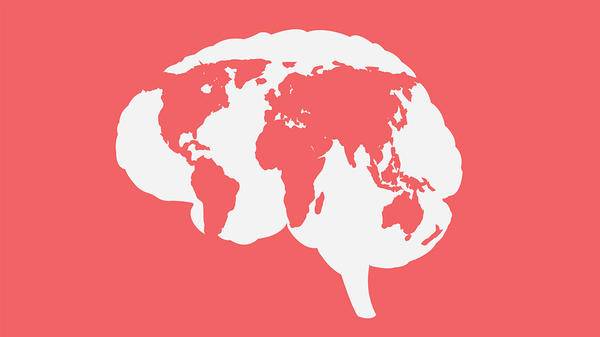 Graphic of a map inside a brain 